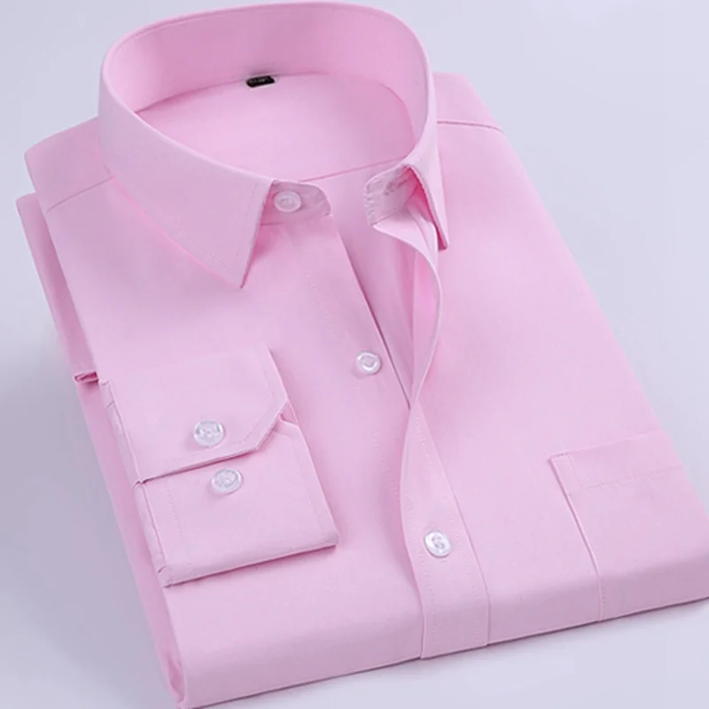 11XL 12XL 13XL 14XL Мужская рубашка с длинным рукавом, саржевая рубашка с отворотом, деловая, офисная, повседневная, синяя, белая, черная, 7 цветов, 7XL 8XL 9XL