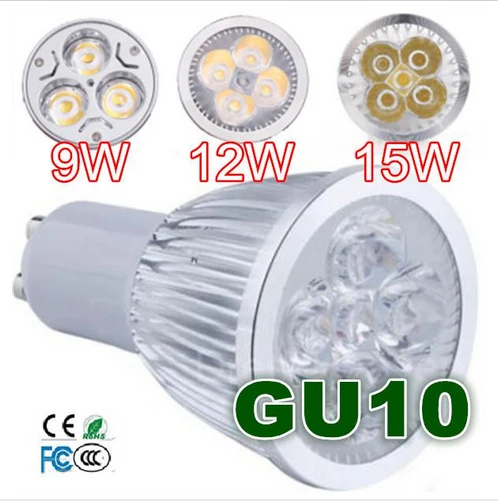 Розничная продажа GU10 9 Вт 12 15 110 240 В CREE Светодиодная лампа с регулируемой яркостью