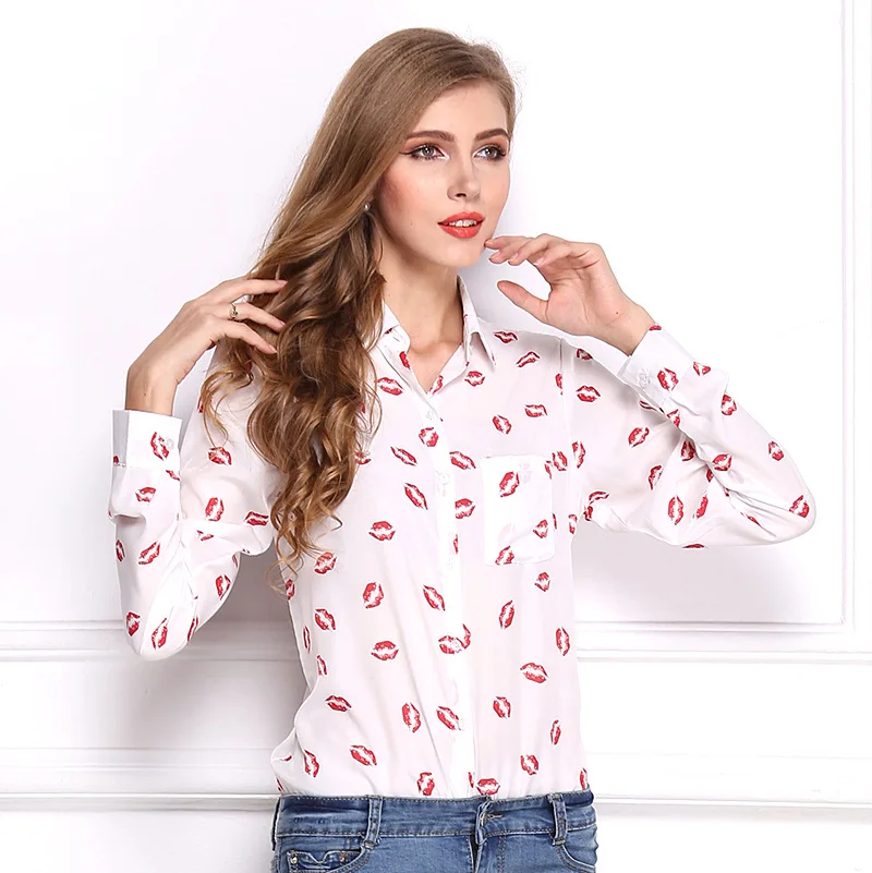 Женская винтажная блузка с длинным рукавом и отложным воротником|Блузки| |