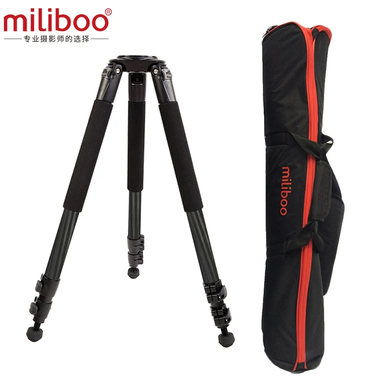 Miliboo MTT701A штатив без головки для профессиональной цифровой зеркальной камеры/цифровой видеокамеры нагрузка штатива 25 кг Макс - Цвет: Carbon fiber