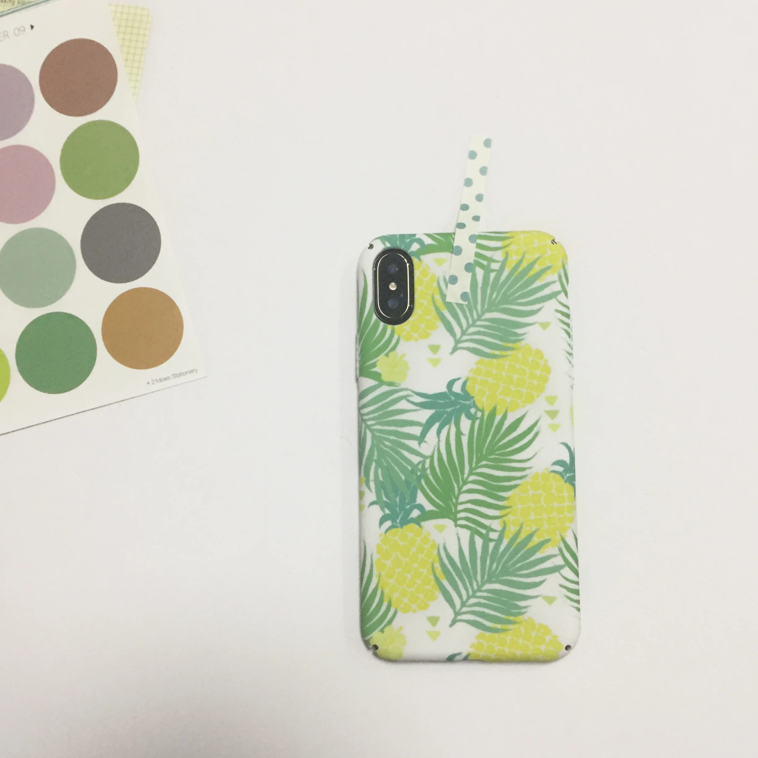 Для iPhone х персик apple pine милый мультфильм чехол для 7 8 плюс ПК Футляр 6 6S Plus |