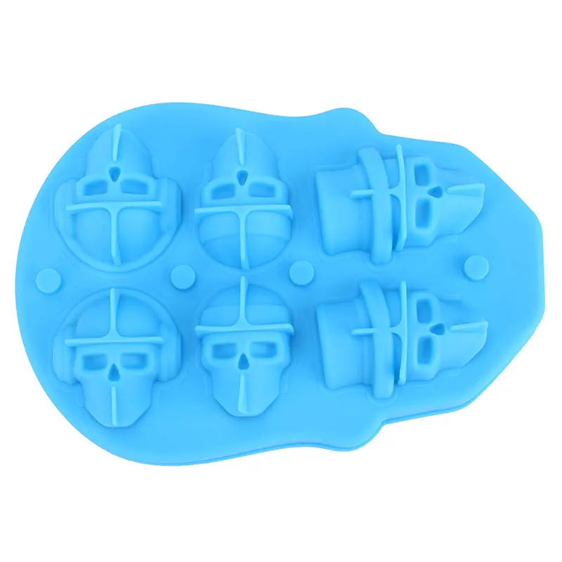 6 Holes 4/6 полость 3D череп силиконовая для кубиков льда лоток для льда DIY Форма для льда Форма для выпечки; шоколадный пудинг бар кухонные инструменты - Цвет: 6 Holes
