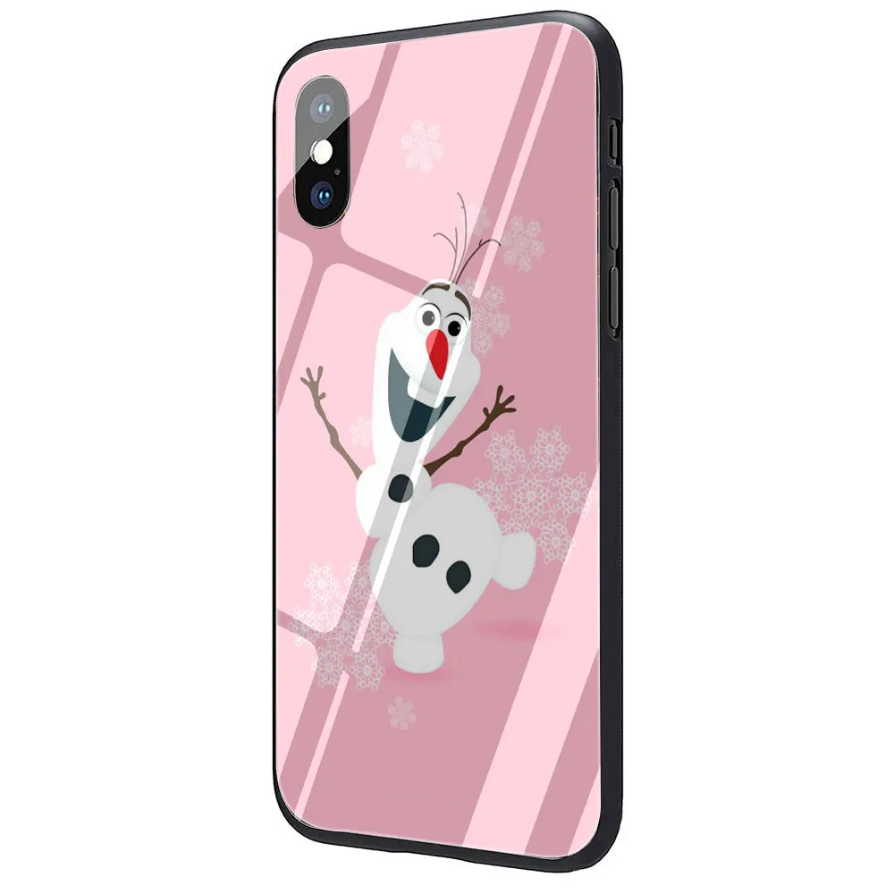 G4 Милый чехол olaf snow man из закаленного стекла для iPhone 11 Pro 6 6S Plus 7 8 Plus X XS XR XS Max - Color: G4