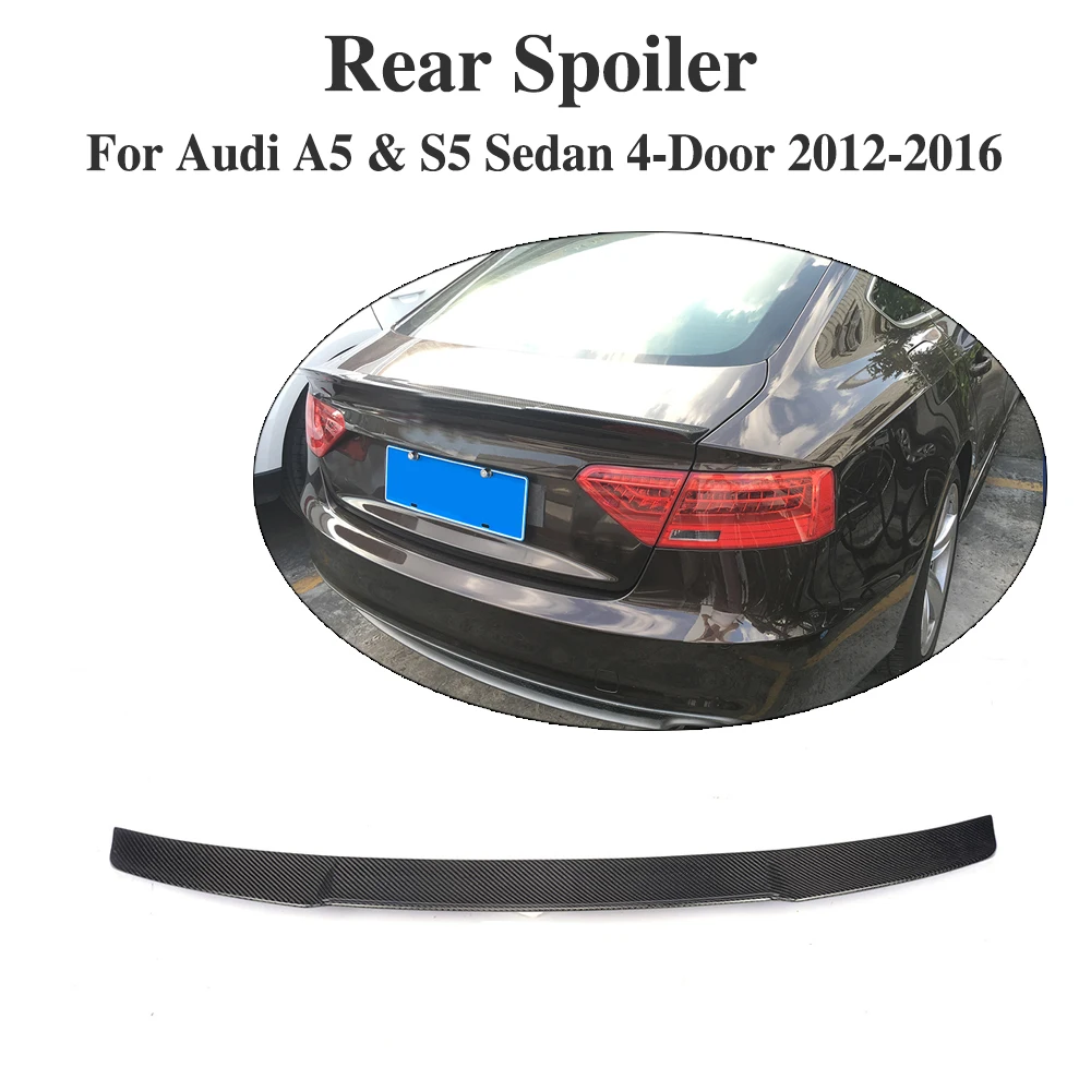 Спойлер багажника из углеродного волокна для Audi A5 & S5 4 Двери Седан 2012 2016|trunk spoiler|rear
