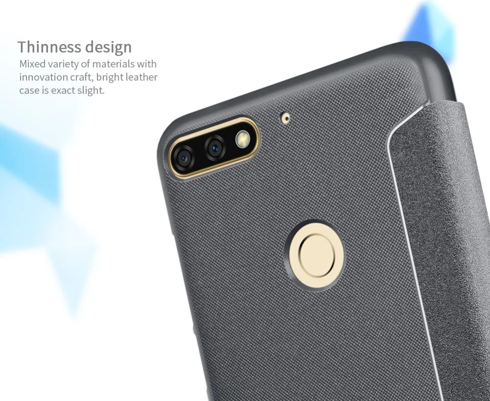 Кожаный чехол для huawei honor 7C, серия NILLKIN Sparkle, пластиковый PU кожаный чехол-книжка для honor 7C, чехол-книжка