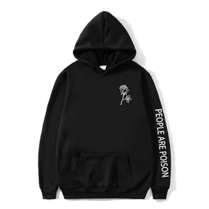 Толстовка Мужскаяженская черная с капюшоном, в стиле Харадзюку