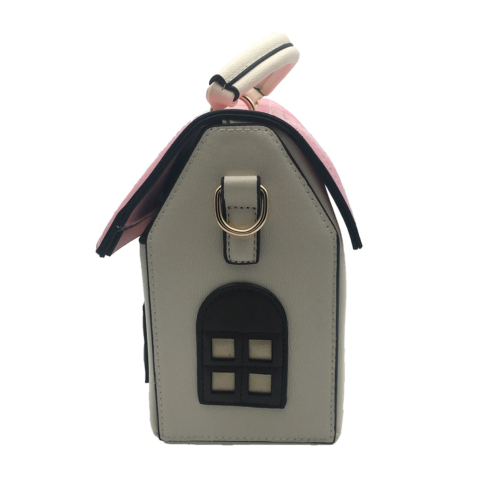 Индивидуальная кожаная женская сумка-мессенджер в форме дома модная сумка через