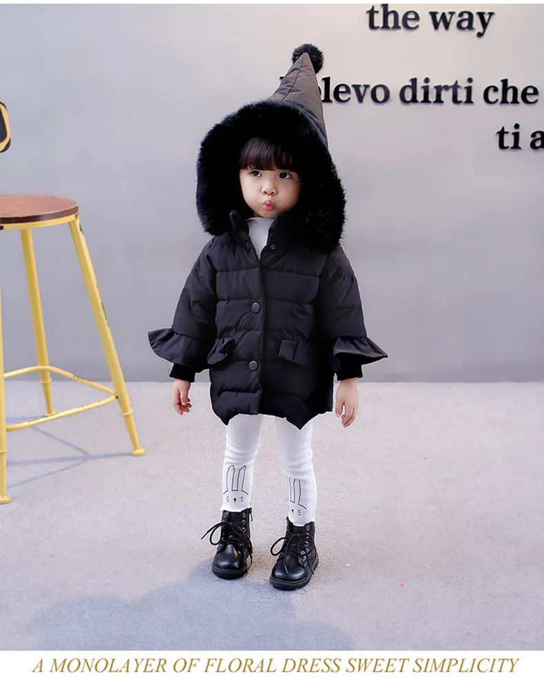 

Winter Jacket For Girls Warm Jacket Cotton-Padded Jacket Cotton-Padded Clothes Thick Kids Children's Outwear Girls Winter Coat