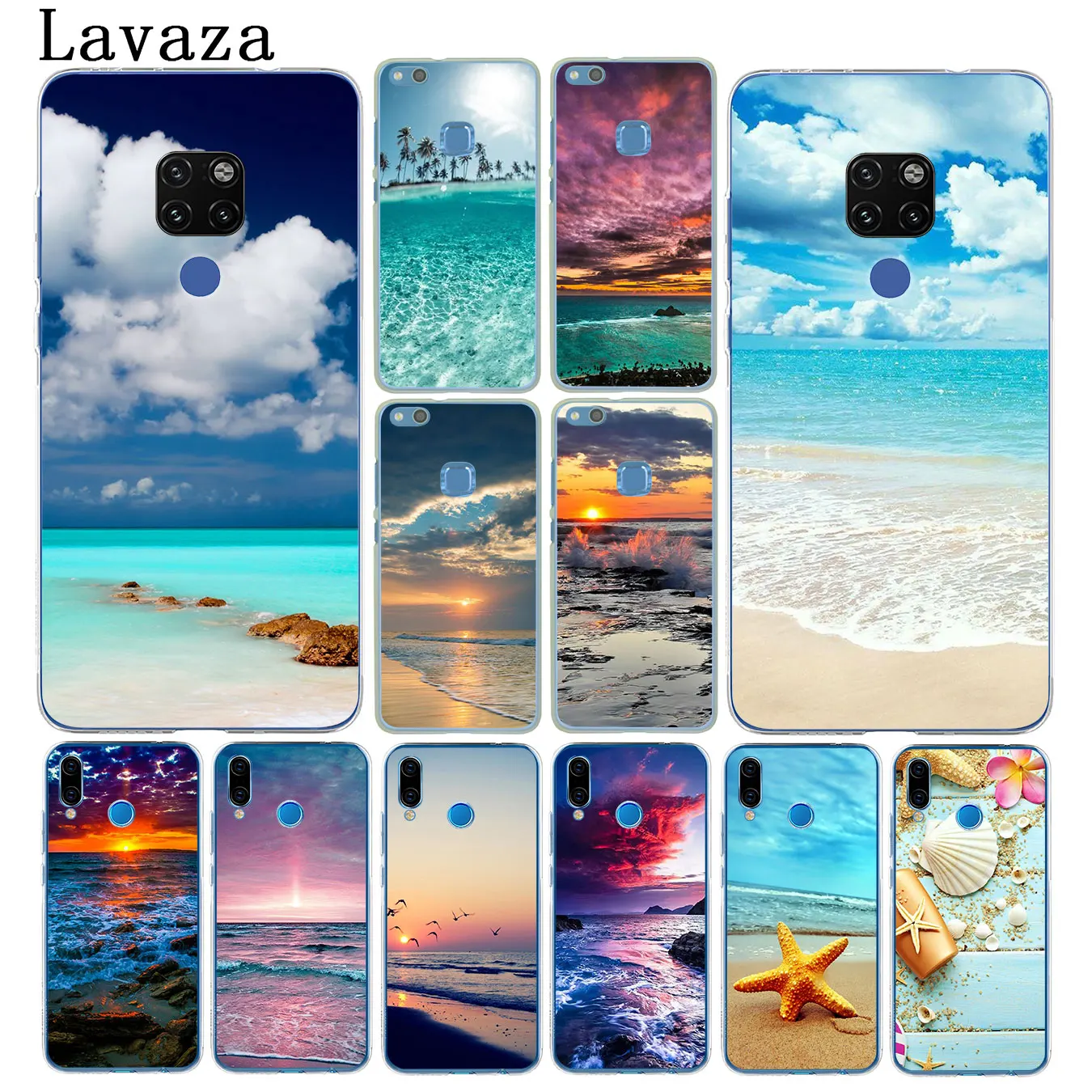Твердый чехол для телефона Lavaza Clear Sea Sky Sandy beach Huawei Mate 30 10 20 Pro Lite Y6 Prime Nova 5I 4 3i 3 2i 2