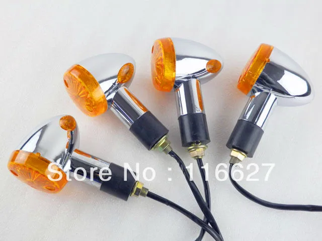 4 x 2&quot Chrome Bullet Big Turn Signal indicator for Suzuki Boulevard Chopper Cruiser freeshipping |