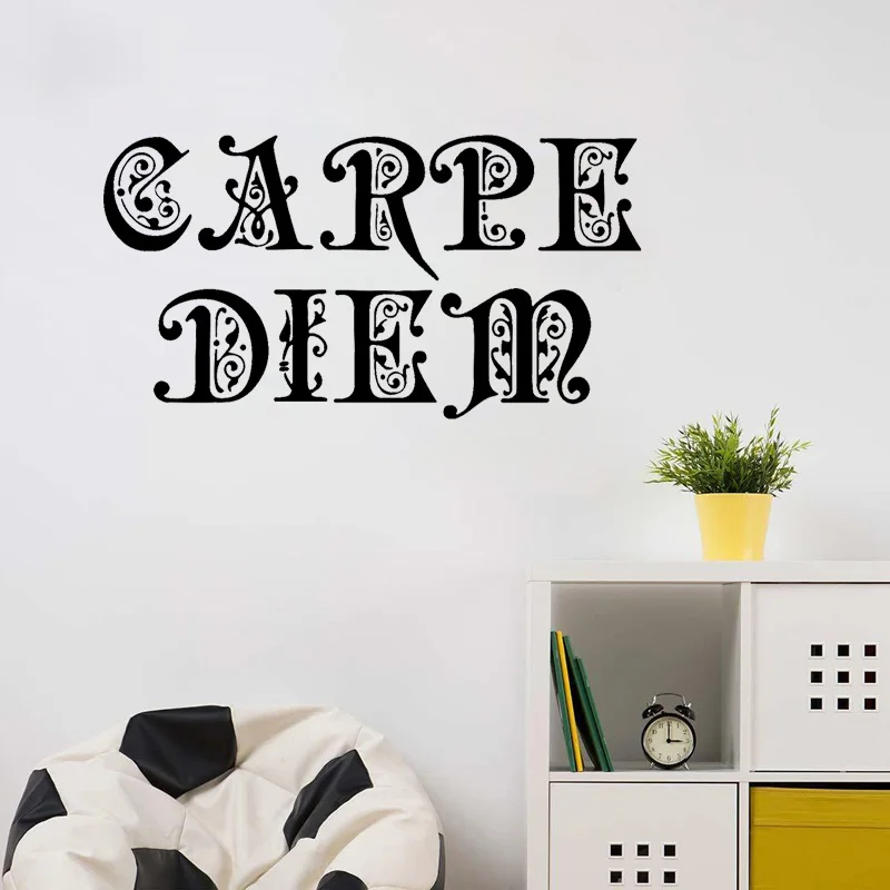 YOJA 24 3 см * 45 настенное Искусство украшение Carpe Diem стикер гостиная ПВХ наклейка W1