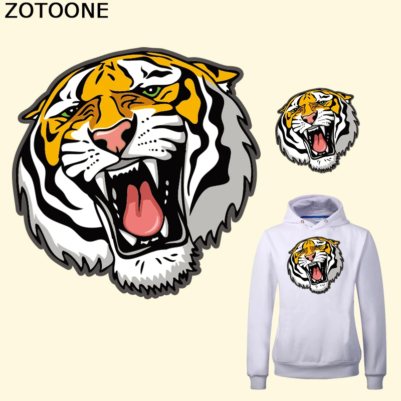 ZOTOONE Тигр патч для одежды утюжок на печать футболке платья A level моющиеся