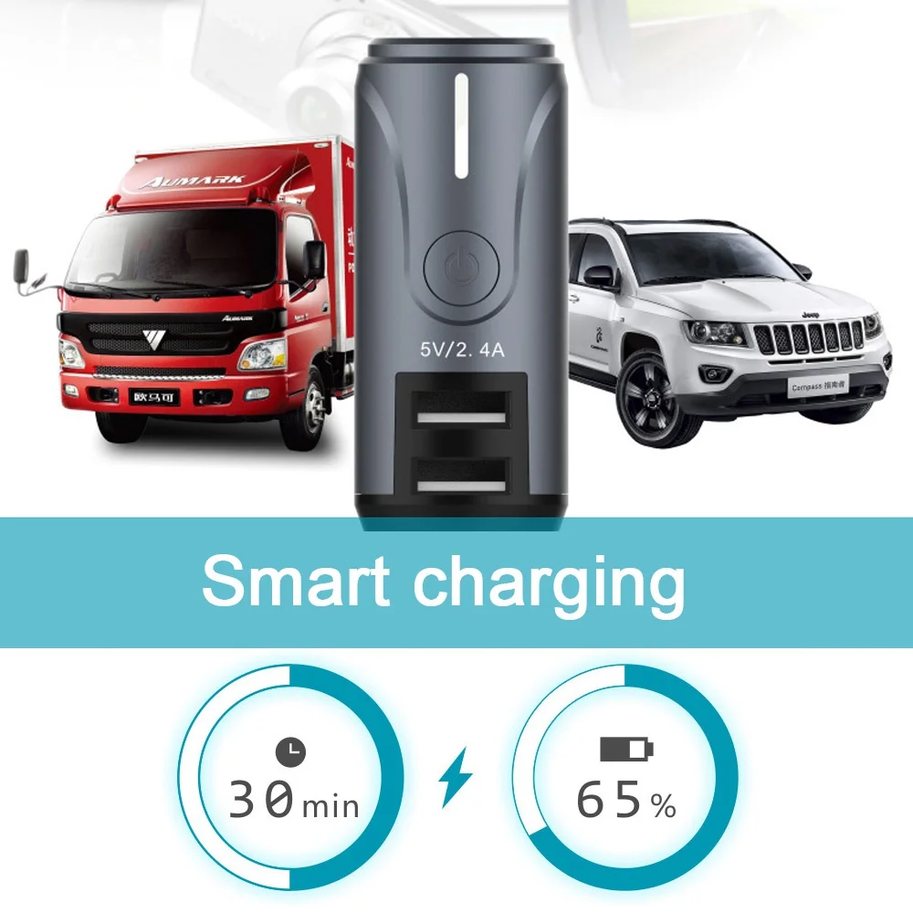 3 в 1 Dual USB Автомобильное зарядное устройство для телефона питьевой умный тестер