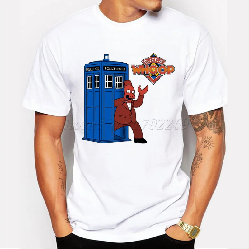 Новейший дизайн Мужская футболка с надписью DR WHO полицейская коробка оптовая