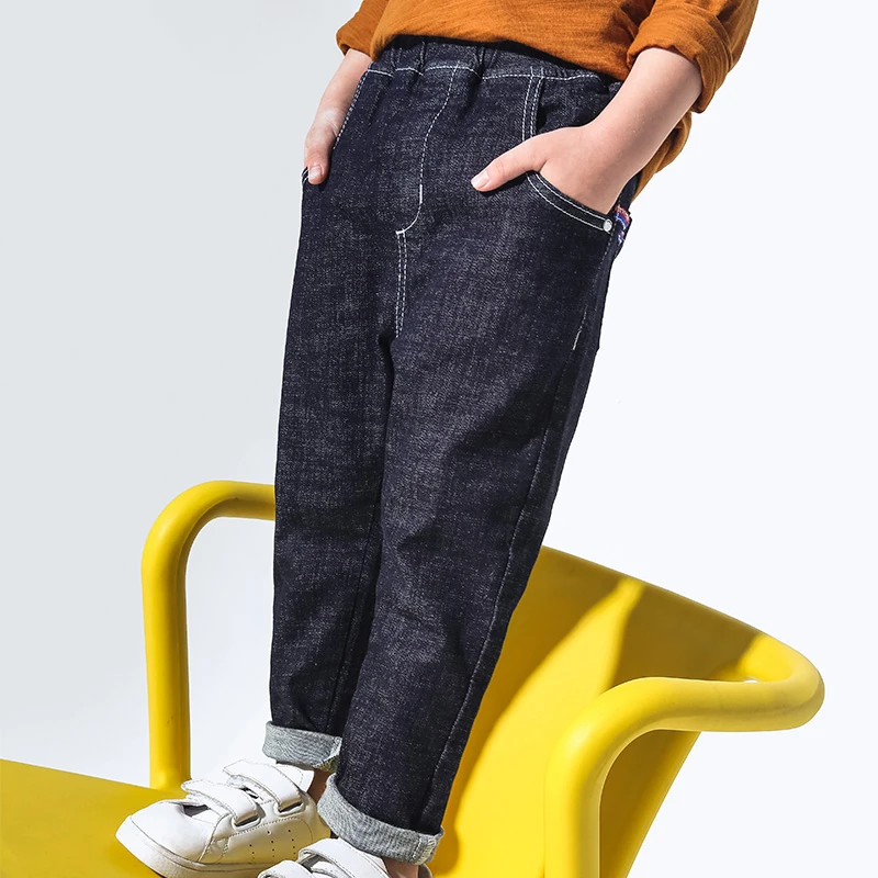 Pioneer kids/новые осенние модные джинсы для мальчиков; детская одежда; однотонные качественные джинсы; брюки для мальчиков; качественные брюки для детей; BNZ810152