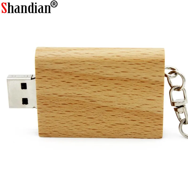 SHANDIAN натуральная деревянная книга usb флэш-накопитель Флешка 4 ГБ/8 ГБ/16 ГБ/32 ГБ/64 ГБ флеш-накопитель металлический брелок логотип клиента