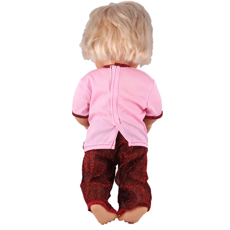 Одежда для кукол размер 41 см Nenuco Doll y su Hermanita розовая Красная Трикотажная рубашка и
