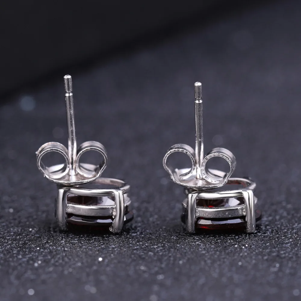 Gem's Ballet 5*7 мм 2.00Ct Овальный натуральный красный гранат драгоценный камень серьги гвоздики из натуральной 925 пробы серебряные ювелирные изделия для женщин