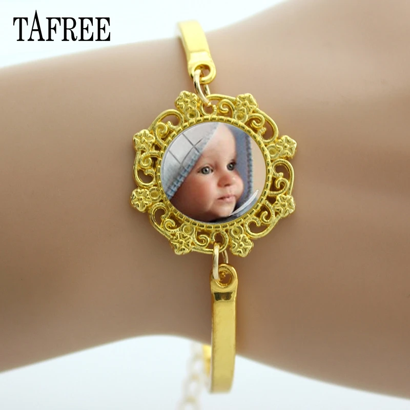 15gold TAFREE индивидуальные фото текст браслеты ручной работы семья ребенок папа мама брат сестра друзья браслет ювелирные изделия NA01 - Окраска металла: 15gold