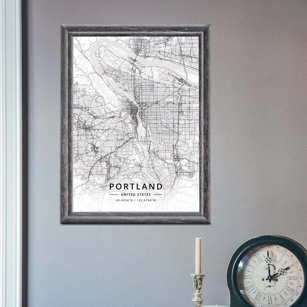 Portland OR Oregon USA United States of America Map Poster | Дом и сад