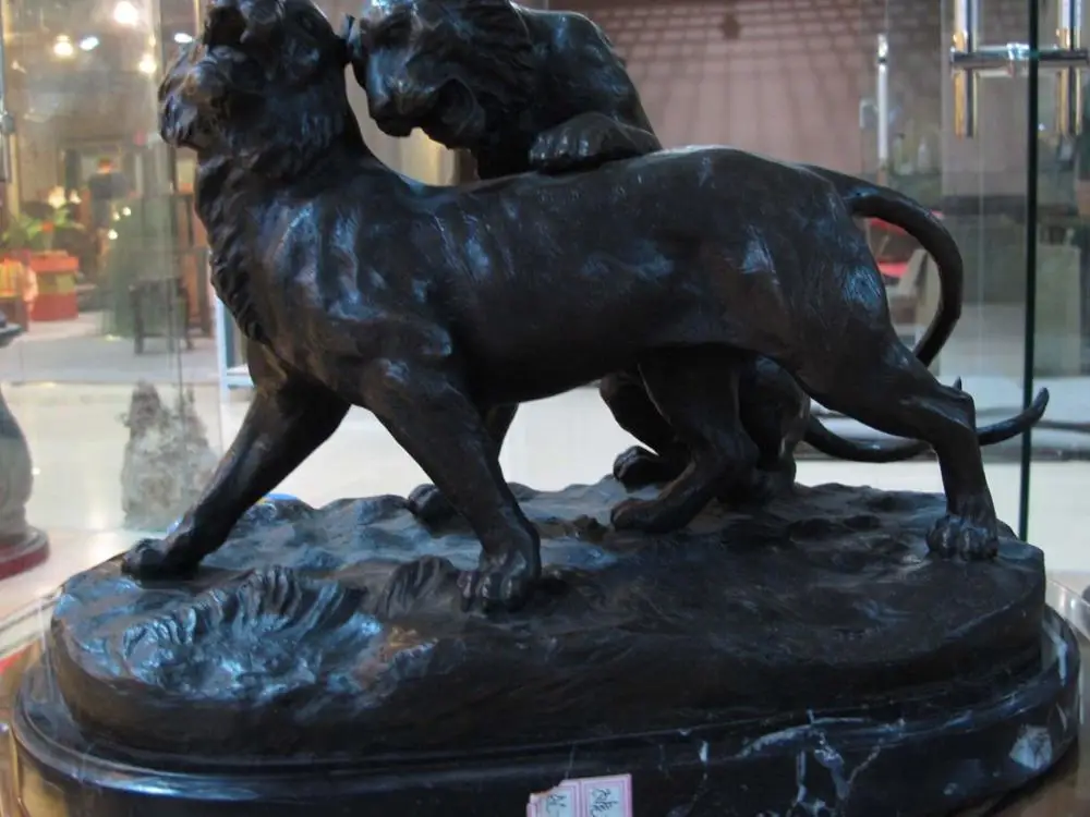 WBY художественный декор медный бронзовый мраморный базовый статуэтка две статуи