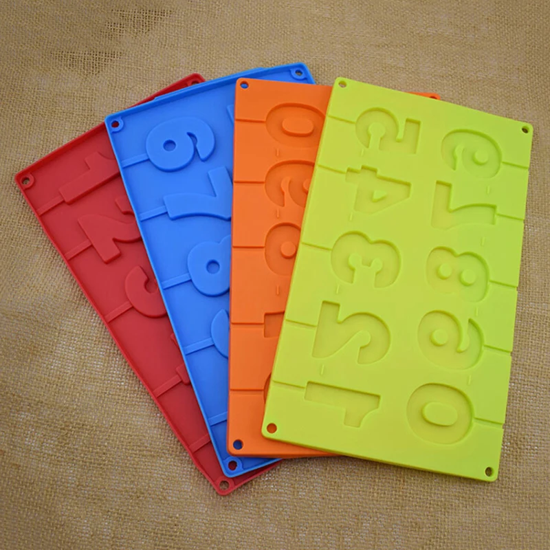 1 шт. леденец форма для шоколада с барабанные палочки 0 9 в форме цифр силиконовая