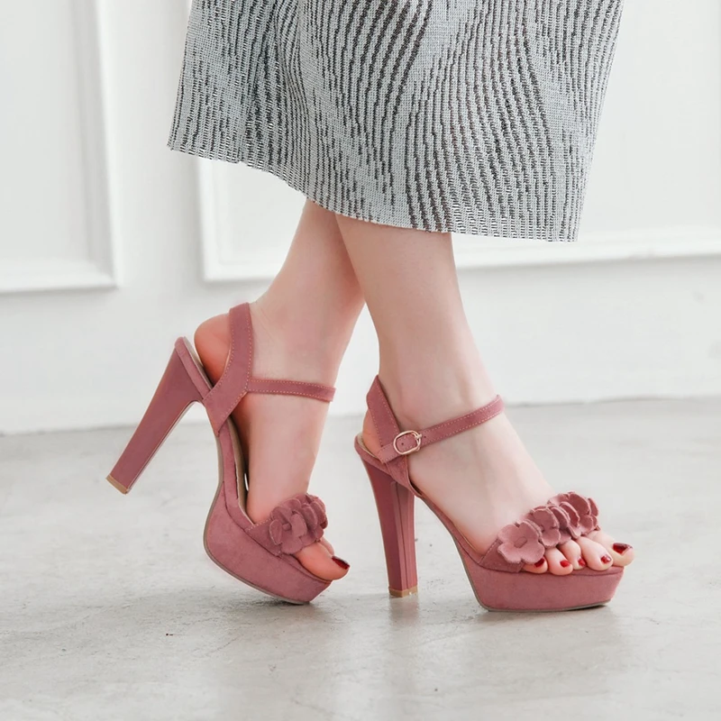 ASILETO extreme high heel sandals women platform gladiator strappy sandalia flower open toe flock summer shoes fetish sapato|Боссоножки и