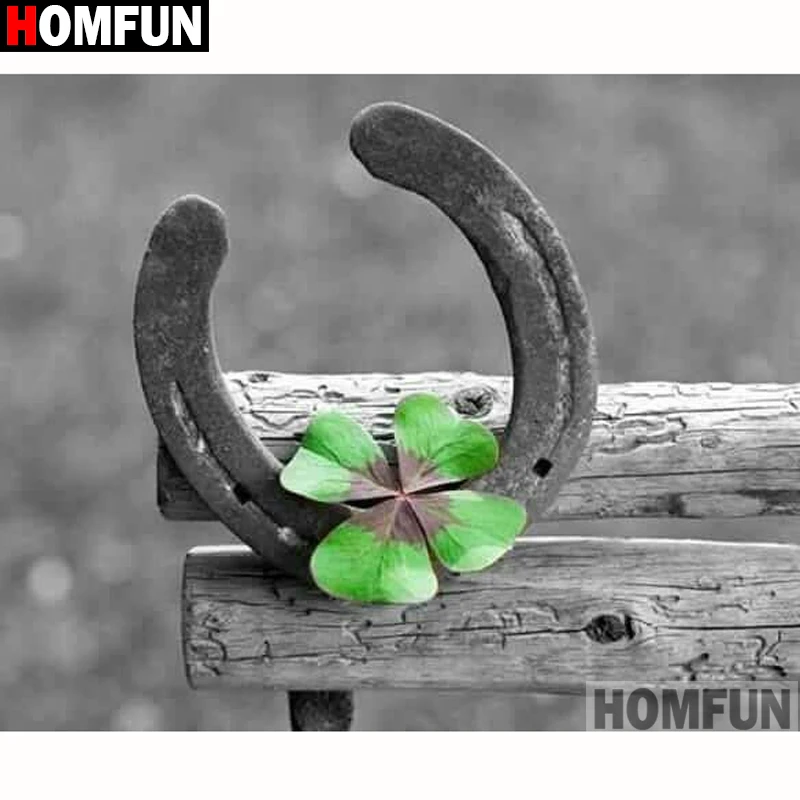 HOMFUN полная квадратная/круглая дрель 5D DIY алмазная живопись &quotчетыре листа