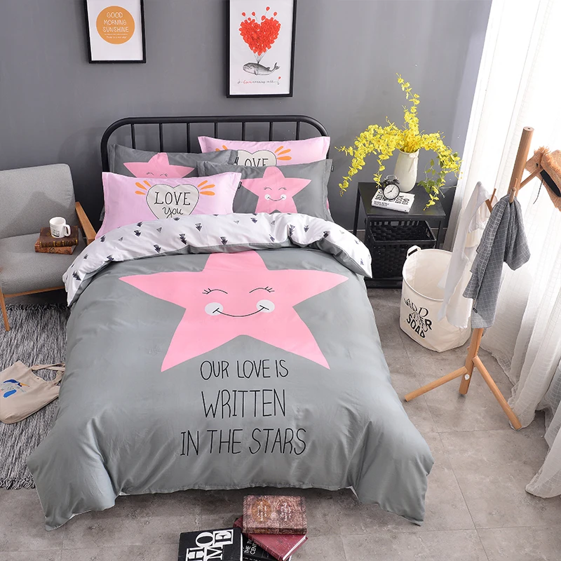 100% хлопок 3D кошка любит ребенка/Детские Постельное белье покрывало с принтом