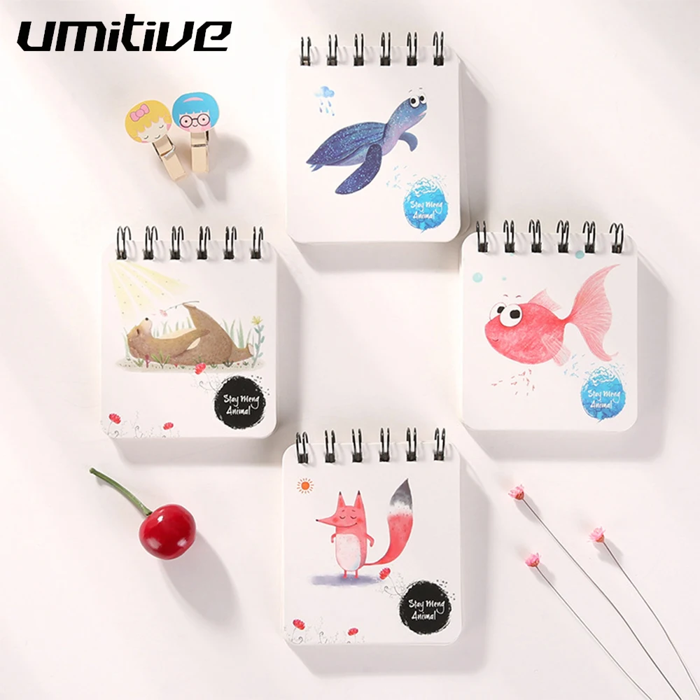 Umitive 1 шт. креативный спиральный блокнот с верхним переплетением для офиса и школы
