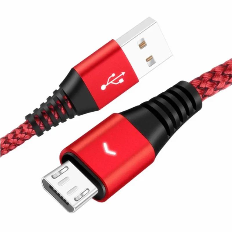 Red Светодиодный кабель USB 2.4A Micro Быстрая зарядка USB кабель для передачи данных кабель для зарядки мобильного телефона для iPhone samsung huawei Android type-C - Тип штекера: Red