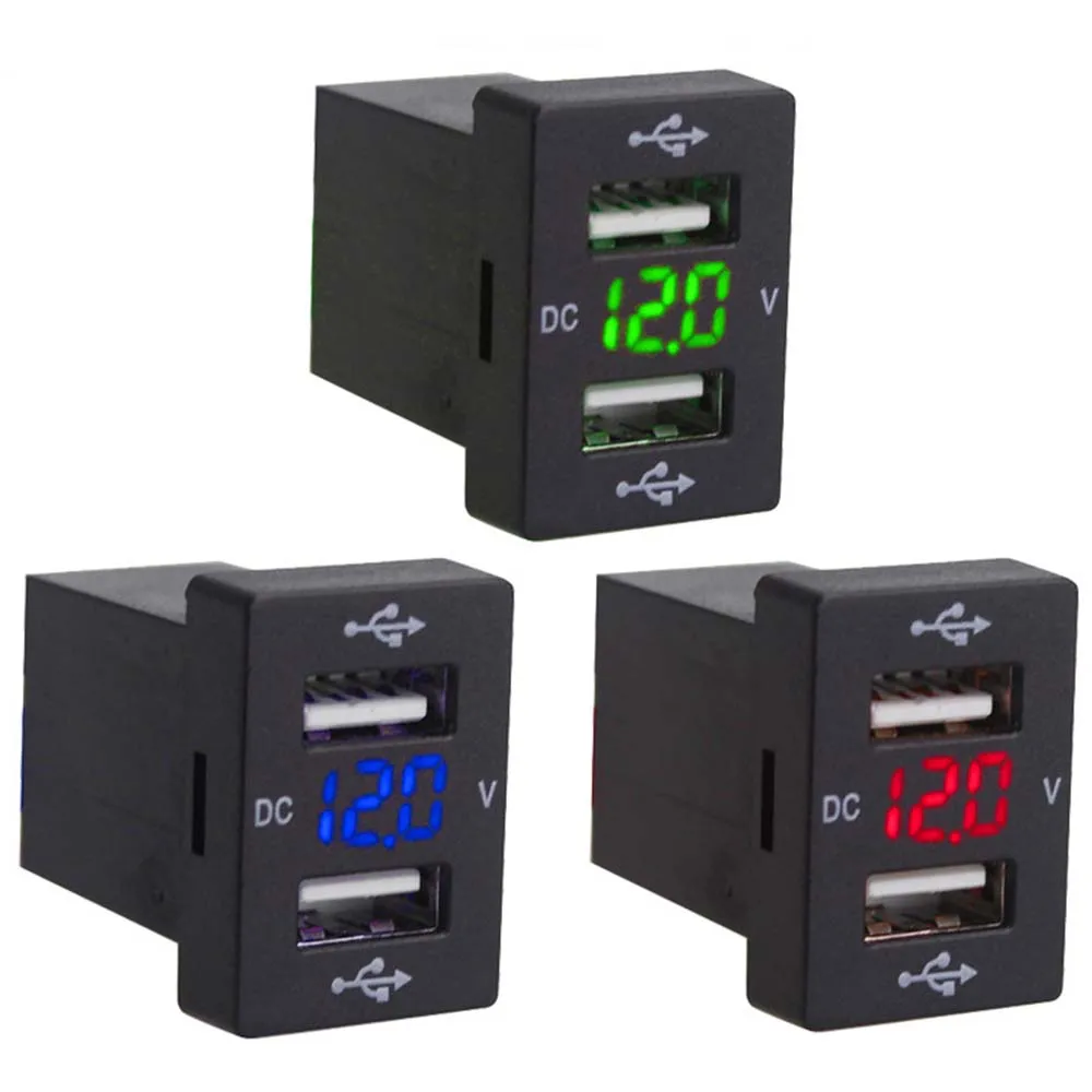 Новый 12V двойной USB зарядное устройство LED автомобильный прикуриватель 4.8A