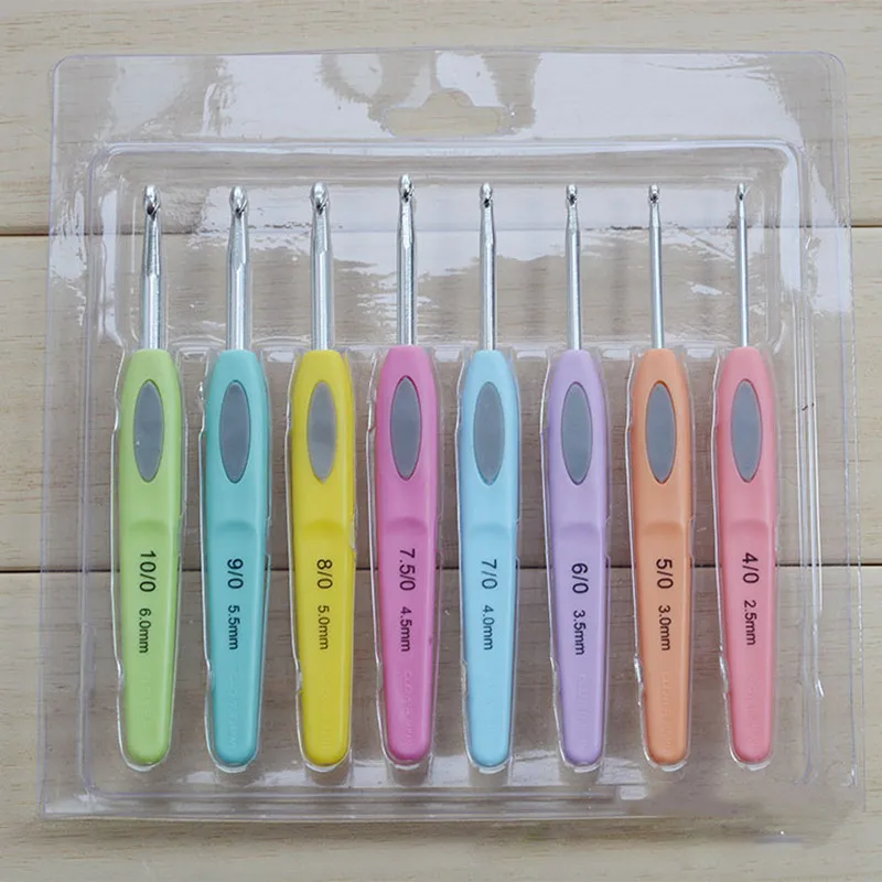 8 шт./компл. металлический крючок набор шаблонов для вязания алюминиевые