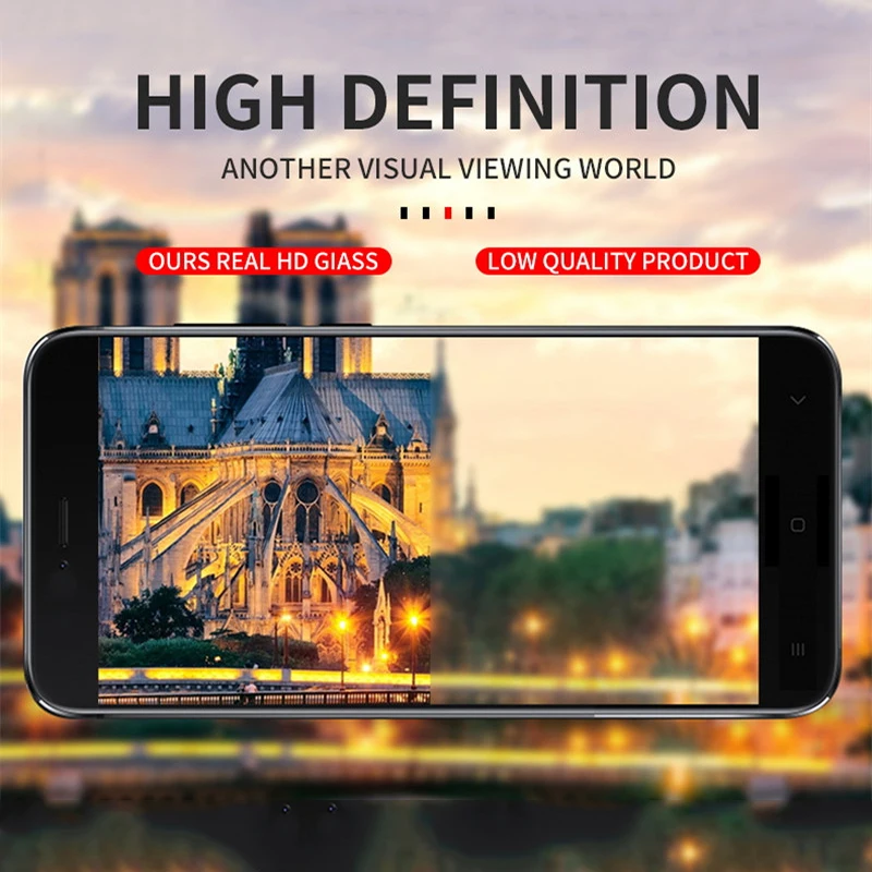Закаленное стекло 9H для Xiaomi Mi A2 Lite чехол с полным покрытием Защитное A 1 2 A1 2A 1A