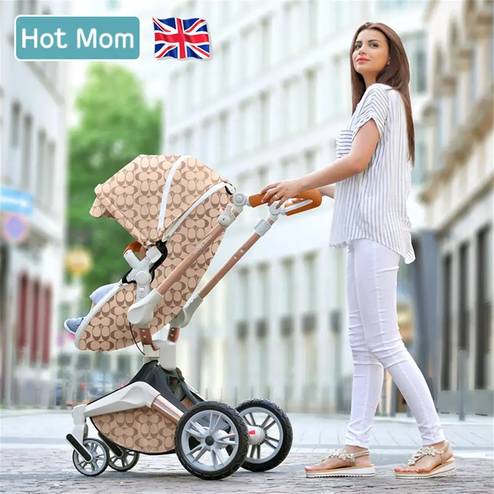 Бесплатная доставка Классическая коляска hotmom роскошная Коляска 2 в 1 360 градусов