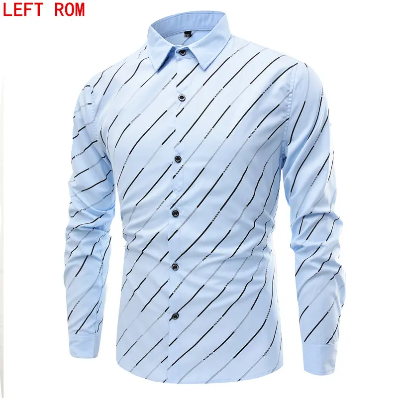 Брендовые мужские рубашки с длинным рукавом Chemise Homme 2017 модный бизнес Дизайн