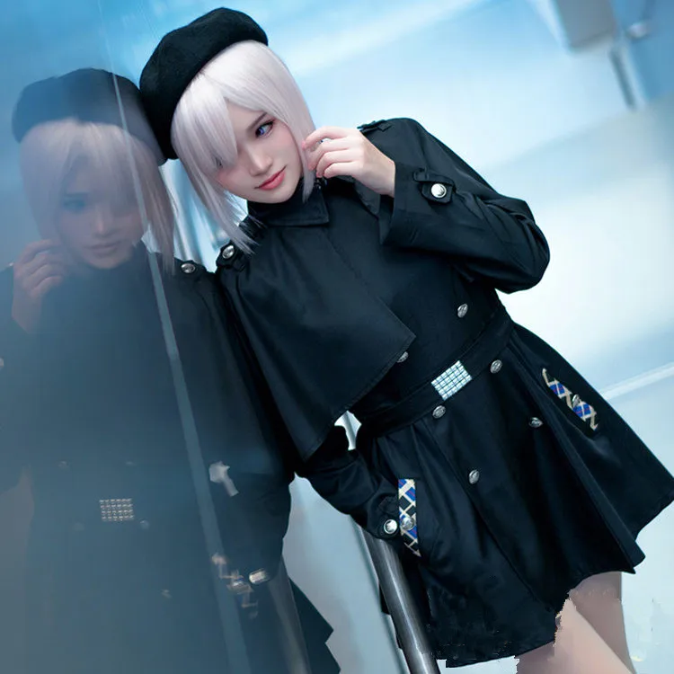 

Костюм для косплея Mash Kyrielight/Matthew Kyrielight Cos аниме Fate/Grand Order женский косплей, черное платье-Униформа + плащ + пояс + шляпа