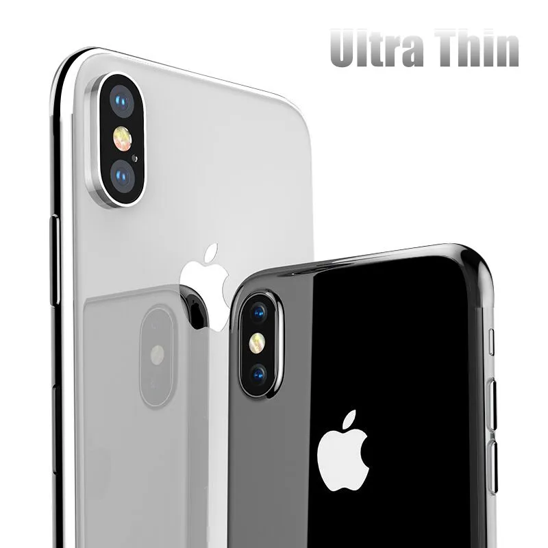 Luxury silicone transparent soft cases For iphone X 6 6s 7 8 Ultra Thin TPU plating case PLus protect shell |