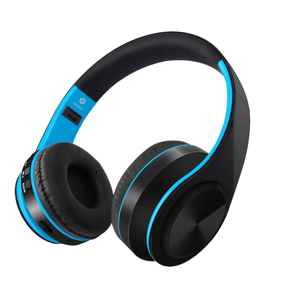 Black blue Высокое качество Bluetooth наушники Портативный Bluetooth гарнитура шлем bluetooth Sans fil спортивные наушники с микрофоном для телефона ПК ТВ - Цвет: Black blue