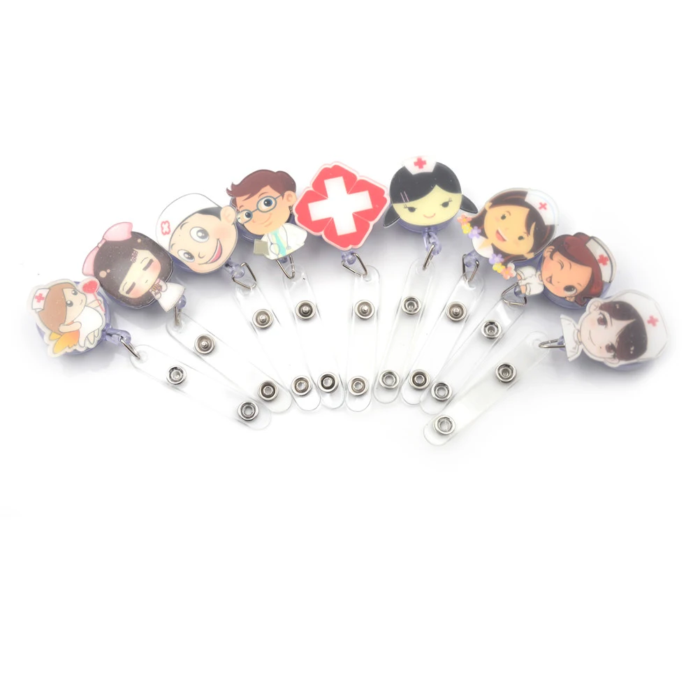 1 шт. милые выдвижной катушка ключ ID со значком держатель чехла для бейджа