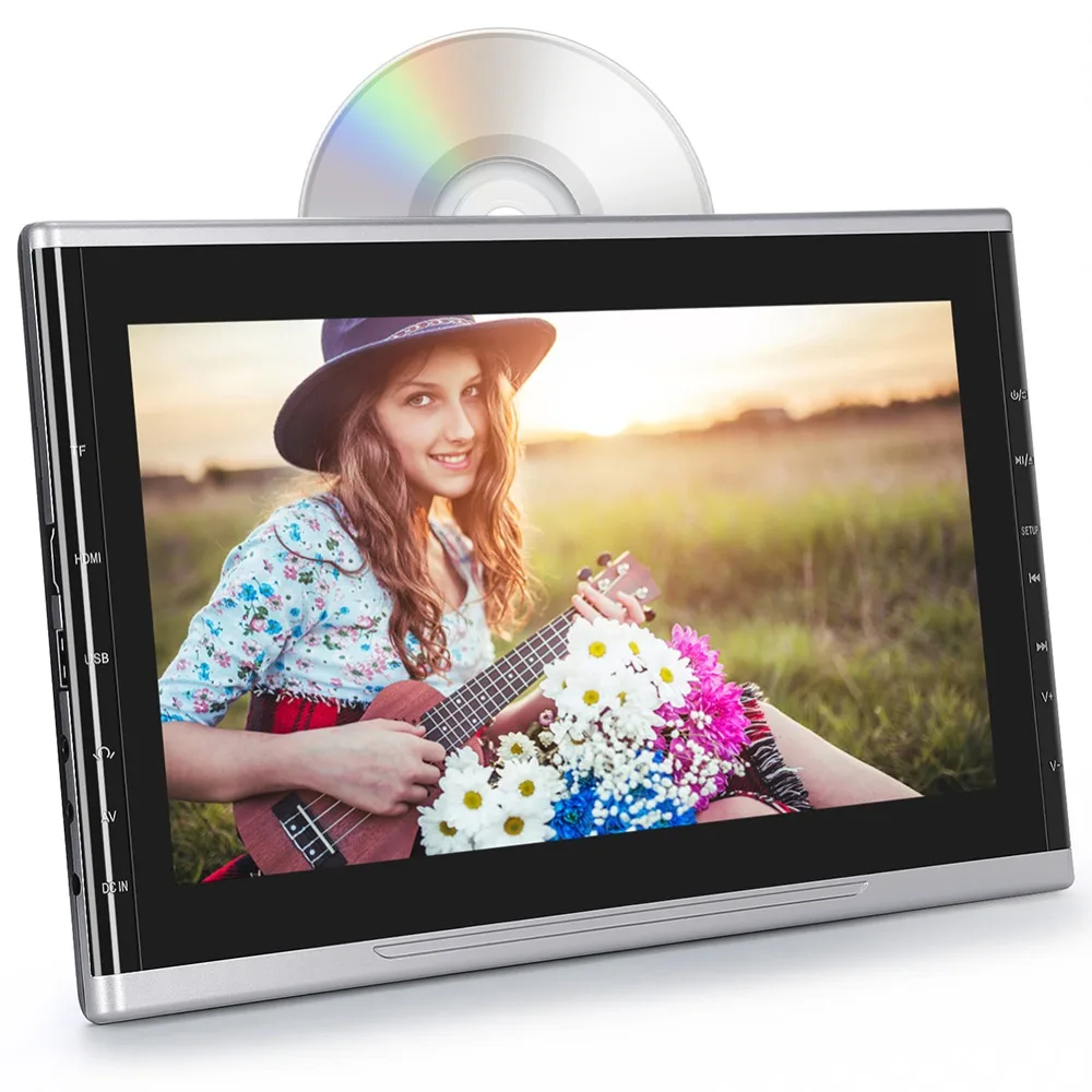 Тыква 10,1 дюймов 1024*600 подголовник автомобиля мониторы DVD видео плеер USB/SD/HDMI/FM TFT ЖК дисплей экран сенсорная кнопка игры дистанционное управление