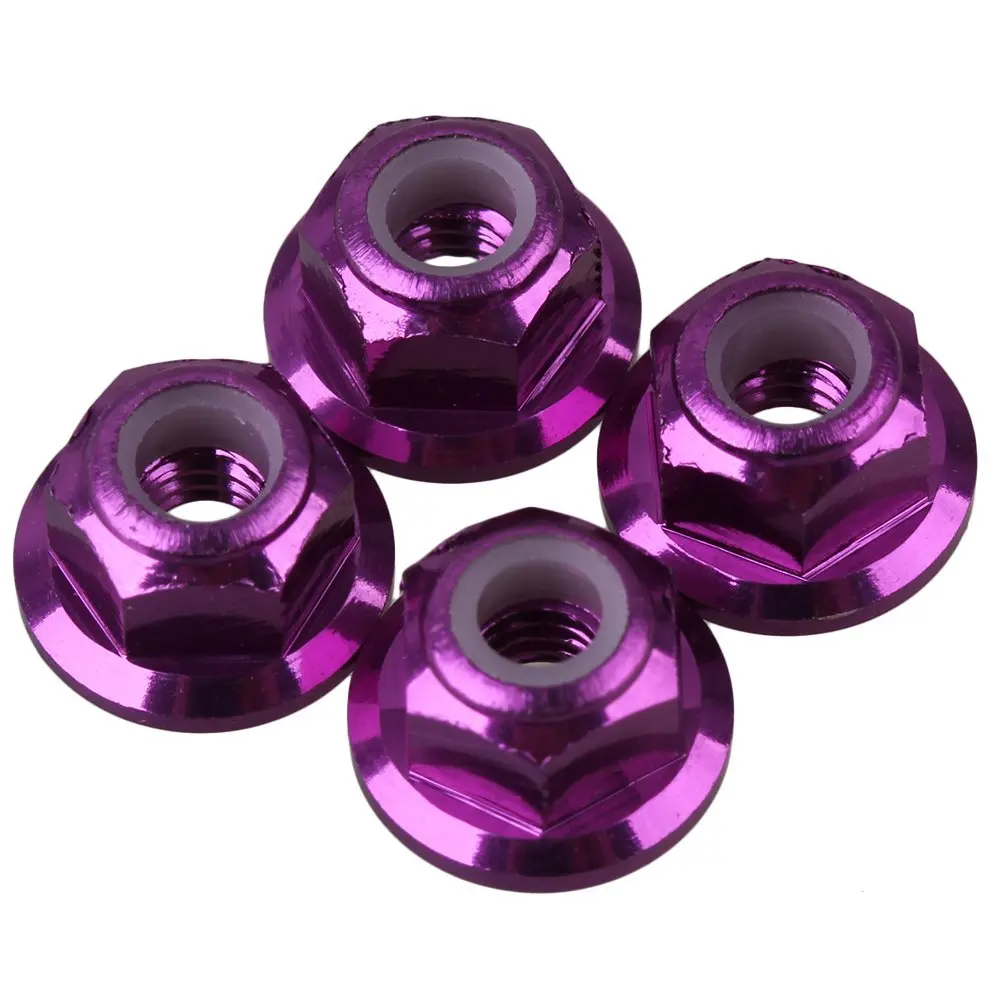 

Purple 102049 (02190) Aluminum Nylon Nut M4 for HSP 1:10 RC Car Upgrade Parts