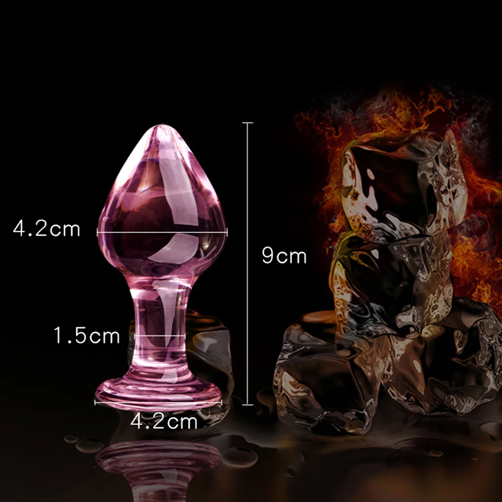 Прямая поставка 12 мм стеклянная Анальная пробка искусственный пенис