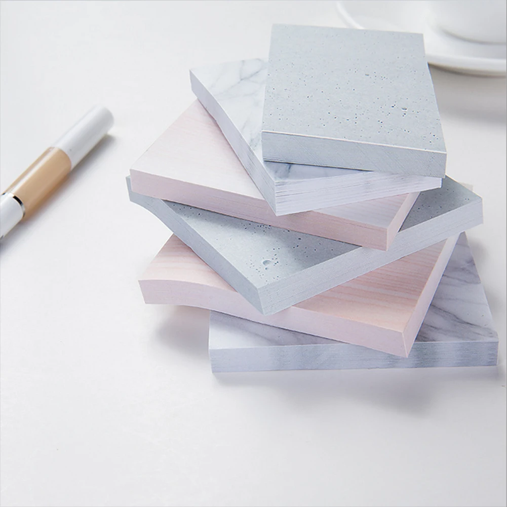 Многоцветный заметки Творческий мрамор блокноты для записей стикеры Post It маркер Закладка Флаги планировщик краткое папье офисные принадлежности