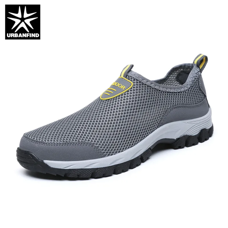 URBANFIND 2019 Men Summer Comfortable Casual Shoes Slip-on Breathable Air Mesh Flats Trainers Sneakers Water Loafers 39-49 | Обувь