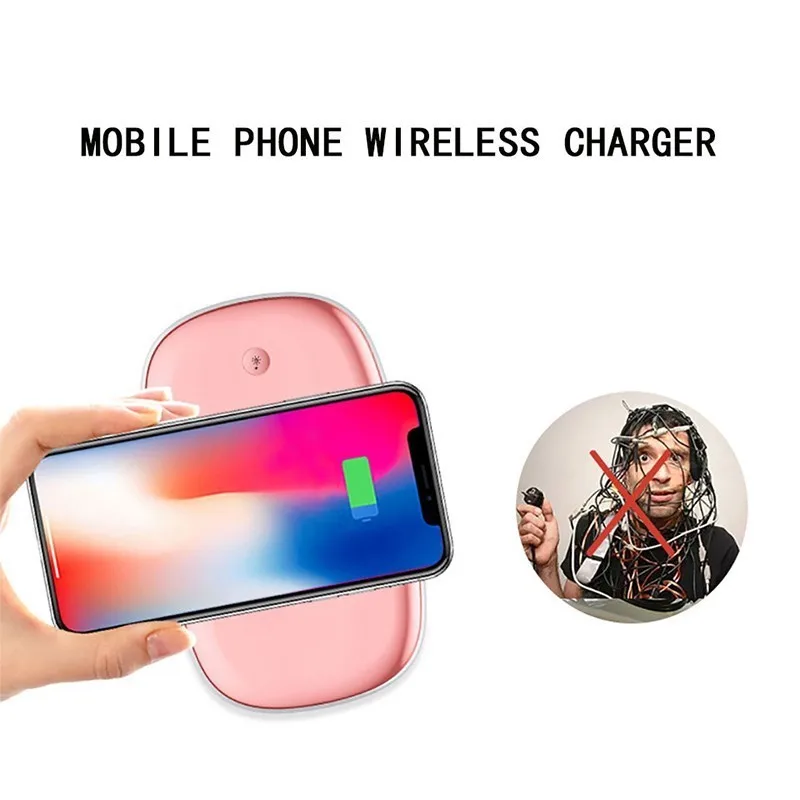 Qi Беспроводной Зарядное устройство для IPhone Xs Max XR samsung S9 примечание 9 Xiaomi