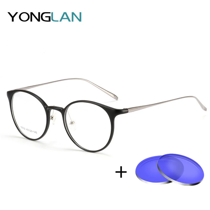 Yong Lan TR90 Round Glasses Frame With Myopia Prescription lens Women Assembly Customized Optical Astigmatism Anti Reflective |