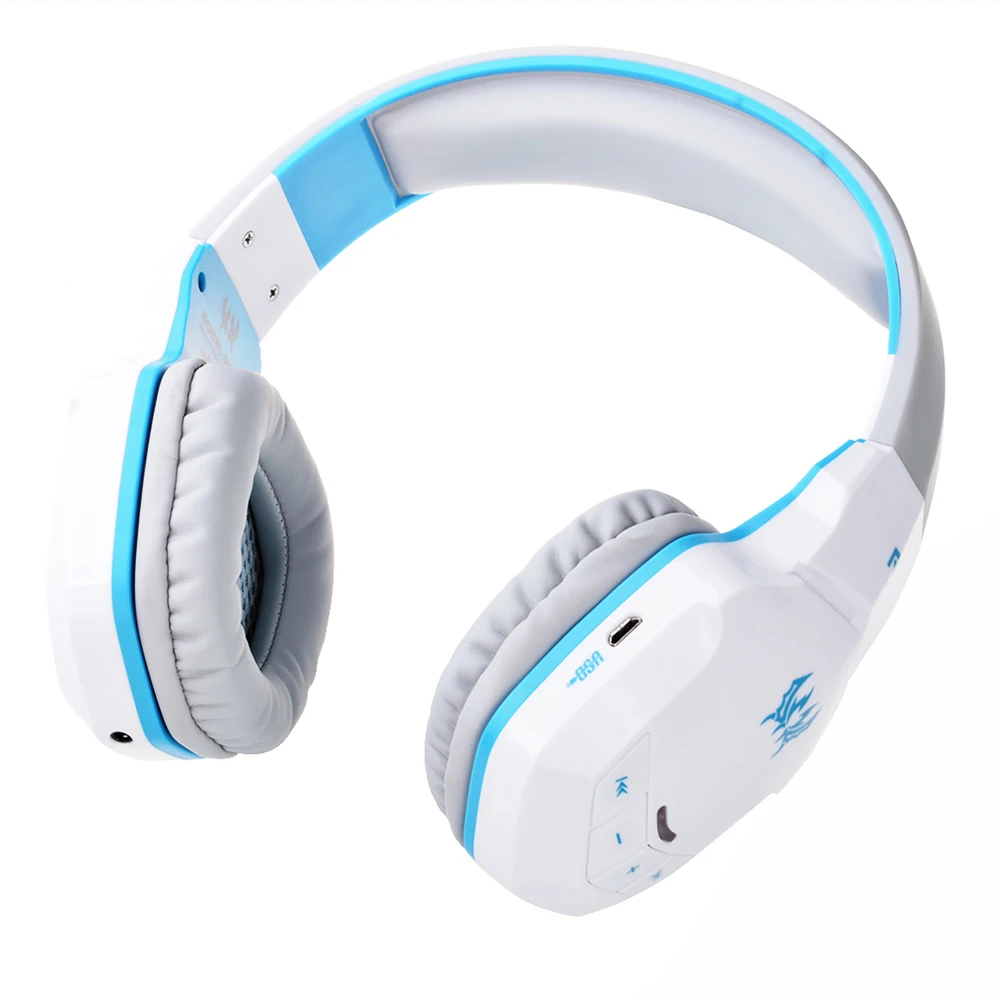 White Blue KOTION EACH B3505 беспроводная Bluetooth гарнитура повязка на голову игровая гарнитура с микрофоном BT4.1 стерео наушники для iPhone huawei - Цвет: White Blue