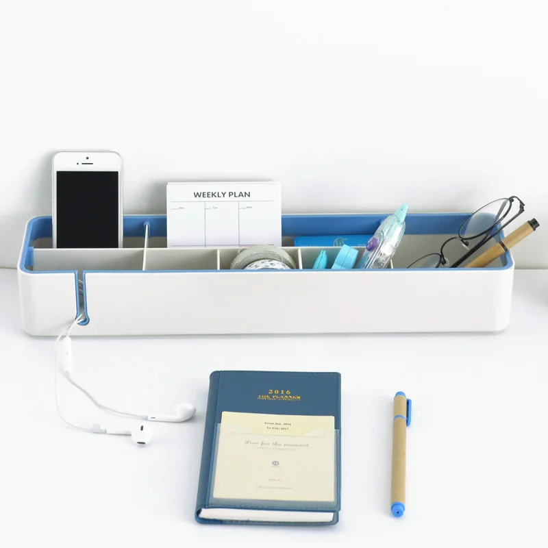Creative Stationery Sundries Storage Box Organizer Multi-Function Home Office Data Line Wire Grid Finishing | Дом и сад