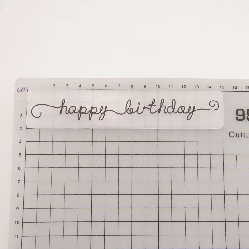 Новинка 2019 15x3 см надпись &quotHappy Birthday&quot тонкая фотопапка для тиснения пластиковая